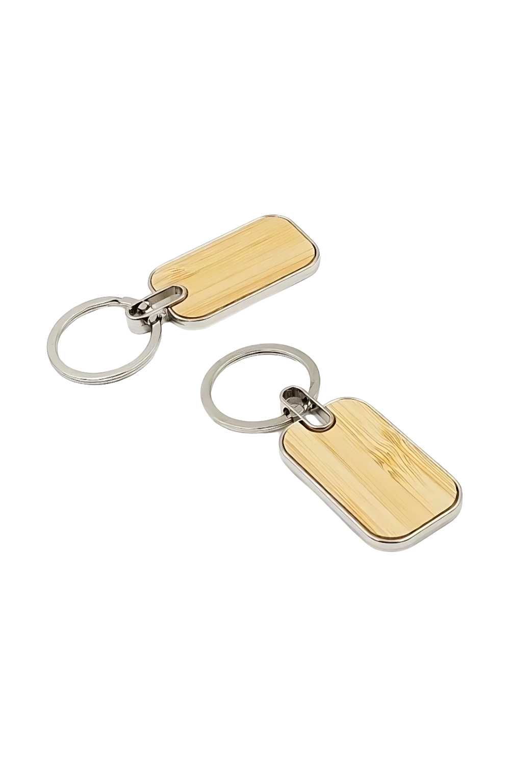 Bamboo Oval Keychain