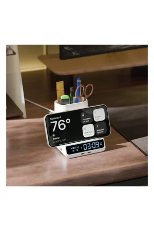 Quest Max - Multi Charger Alarm Clock With Pen Stand